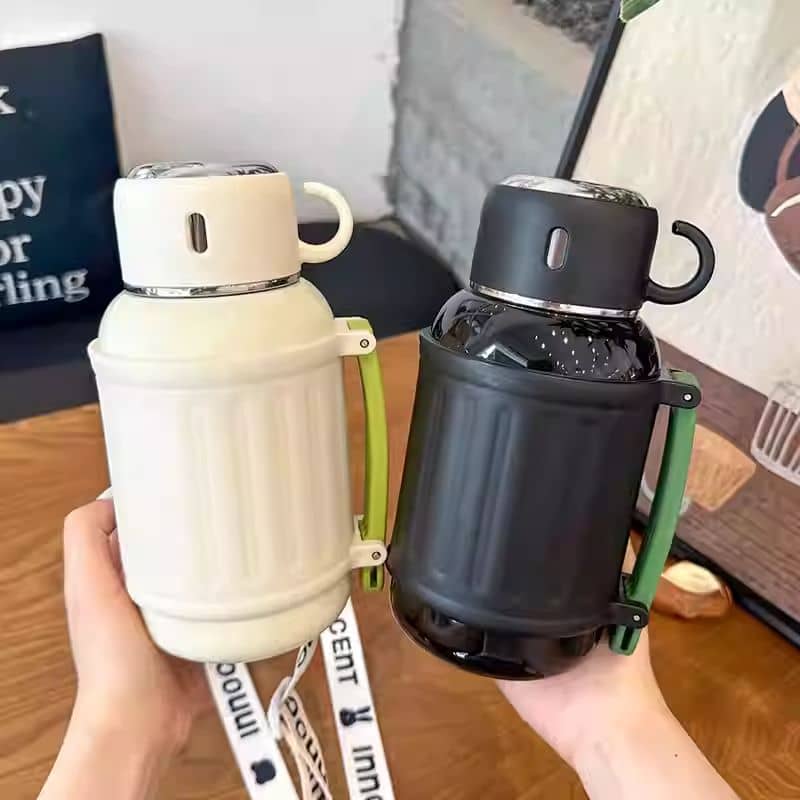 800/1000ml Sports de plein air portables grande capacité 316 bouteille d'eau thermos chaude en acier inoxydable